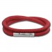 Silberdream SilberDream Leder Armband doppelt 40cm fuchsia Edelstahlverschluss LAB0840