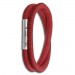 Silberdream SilberDream Leder Armband doppelt 40cm fuchsia Edelstahlverschluss LAB0840 Meist gekauft