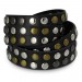Silberdream SilberDream Nieten-Lederarmband Wickeloptik schwarz Damen Leder Armband LAP087S