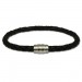Silberdream SilberDream Leder Armband schwarz mit Edelstahl Verschluss LS1502