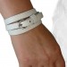 Silberdream SilberDream Lederarmband weiß unisex Leder Armband LAC560W Meist gekauft