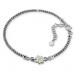 Silberdream SilberDream Armband Blume 18cm-21cm geschwärzt 925er Silber SDA1198K