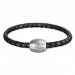 Silberdream SilberDream Leder Armband 19cm grau mit Edelstahl Verschluss LS1471