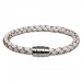 Silberdream SilberDream Leder Armband weiß 22cm mit Edelstahl Verschluss LS1523