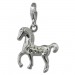 Silberdream SilberDream Glitzer Charm Pferd weiß Zirkonia Kristalle Anhänger GSC570W