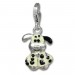 Silberdream SilberDream Charm Hund schwarz/weiß Armband Anhänger 925 Silber FC1042