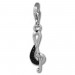 Silberdream SilberDream Glitzer Charm Notenschlüssel schwarz Zirkonia Kristalle GSC578S