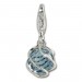 Silberdream SilberDream Charm Zirkonia Kugel aqua Armband Anhänger FC200B