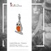 Silberdream SilberDream Glitzer Charm Eule orange Zirkonia Kristalle GSC505O Meist gekauft