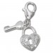Silberdream SilberDream 925 Charm Herzschloss Armband Anhänger FC234W