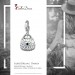 Silberdream SilberDream Glitzer Charm Tasche klein weiß Zirkonia Kristalle GSC558W Schlussverkauf