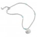 Silberdream SilberDream Fußkette Muschel hellblau 25cm 925 Sterling Silber SDF5245H Heißer Verkauf