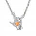 Silberdream SilberDream Collier Kette Handzeichen -Ich liebe dich- 925 Silber 46cm SDK50844E Räumungsverkauf