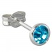 Silberdream SilberDream Ohrring Zirkonia türkis 4mm 925 Silber Ohrstecker SDO5534T Nur für heute