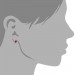 Silberdream SilberDream Ohrstecker Halbkugel pink 925er Glitzer Kristalle GSO217P Räumungsverkauf
