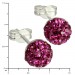 Silberdream SilberDream Ohrstecker Halbkugel pink 925er Glitzer Kristalle GSO217P Räumungsverkauf