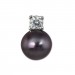Silberdream SilberDream Ohrstecker Perle schwarz Zirkonia Damen 925er Silber SDO1738S Meist gekauft