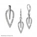 Silberdream SilberDream Ohrhänger Blatt Zirkonia weiß 925 Silber Ohrring SDO4285W Limitierter Zeitrabatt