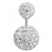Silberdream SilberDream Doppel-Ohrringe Glitzerperlen weiß Tribal Design 925 Silber SDO8516W Fabrik Onlineshop