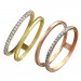 Silberdream GoldDream Gold Doppel Ring Zirkonia weiß Gr.60 333er Rosegold GDR505E60 Wochenangebot